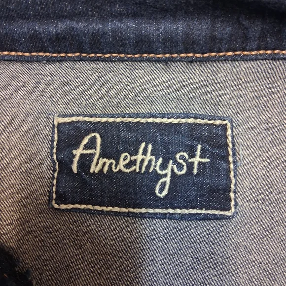 Amethyst Jeans Dark Blue Denim Jacket Size 2X - Picture 2 of 16